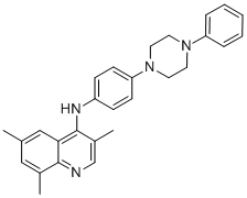N-(4-(4-Phenyl-1-piperazinyl)phenyl)-2,6,8-trimethyl-4-quinolinamine CAS#: 87602-41-3