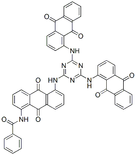 N-[5-[[4,6-bis[(9,10-dihydro-9,10-dioxo-1-anthryl)amino]-1,3,5-triazin-2-yl]amino]-9,10-dihydro-9,10-dioxo-1-anthryl]benzamide CAS#: 83949-90-0
