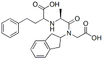 N-(N-(1-carboxy-3-phenylpropyl)alanyl)-N-(indan-2-yl)glycine CAS#: 83435-65-8