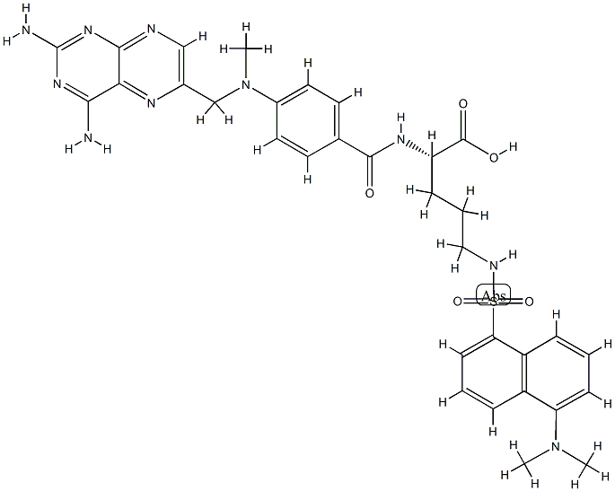 N-alpha-(4-amino-4-deoxy-N(10)-methylpteroyl)-N(delta)-(5-(N,N-dimethylamino)-1-naphthalenesulfonyl)ornithine CAS#: 83966-27-2