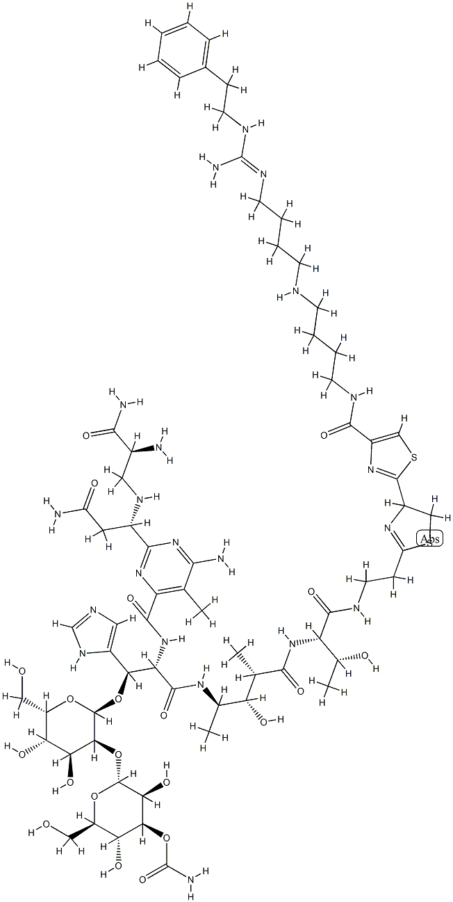 N1-[4-[[4-[[Imino[(2-phenylethyl)amino]methyl]amino]butyl]amino]butyl]-7,8-dihydrobleomycinamide CAS#: 81481-56-3