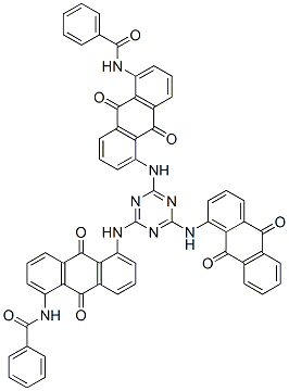 N,N'-[[6-[(9,10-dihydro-9,10-dioxo-1-anthryl)amino]-1,3,5-triazine-2,4-diyl]bis[imino(9,10-dihydro-9,10-dioxoanthracene-5,1-diyl)]]bis(benzamide) CAS#: 83742-16-9