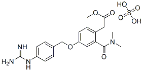 N,N-dimethylcarbamoyl-4-(4-guanidinobenzyloxy)phenyl acetate methane sulfate CAS#: 88025-93-8