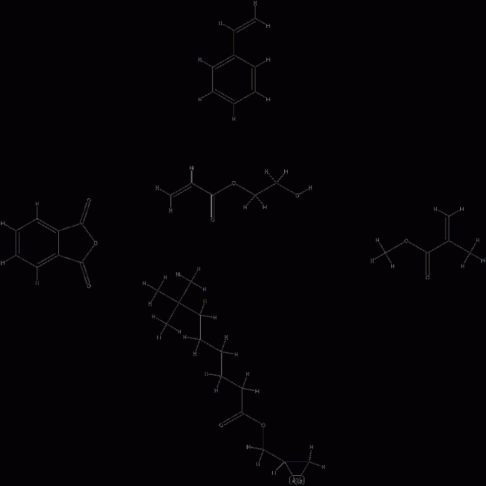 Neodecanoic acid, oxiranylmethyl ester, polymer with ethenylbenzene, 2-hydroxyethyl 2-propenoate, 1,3-isobenzofurandione and methyl 2-methyl-2-propenoate CAS#: 80010-53-3