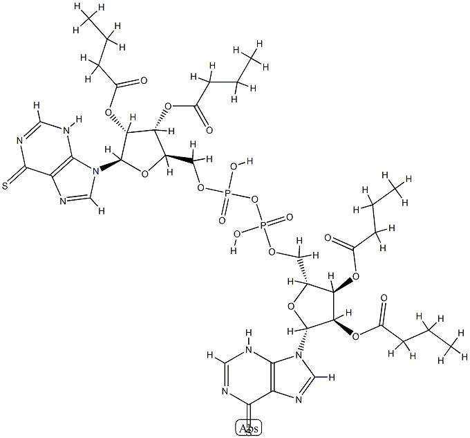 P(1),P(2)-bis(O(2'),O(3')-dibutyryl-6-mercaptopurine-9 beta-ribofuranoside)-5'-pyrophosphate CAS#: 83385-96-0
