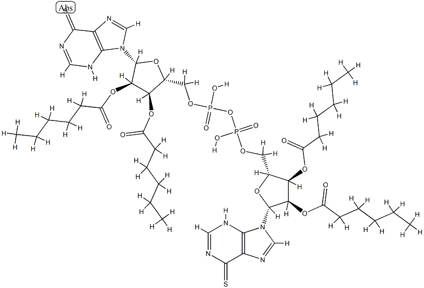 P(1),P(2)-bis(O(2'),O(3')-dihexanoyl-6-mercaptopurine-9 beta-ribofuranoside)-5'-pyrophosphate CAS#: 83385-95-9