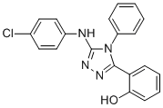 Phenol, 2-(5-((4-chlorophenyl)amino)-4-phenyl-4H-1,2,4-triazol-3-yl)- CAS#: 82619-90-7