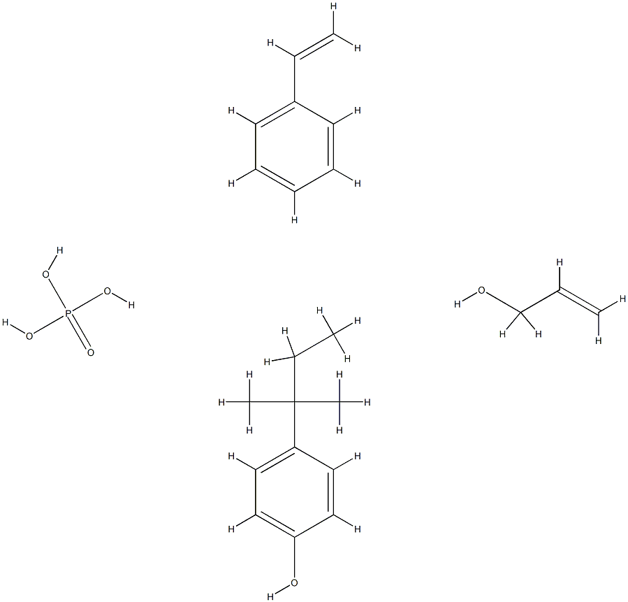 Phosphoric acid, mixed esters with allyl alc.-styrene polymers and 4-(1,1-dimethylpropyl)phenol CAS#: 84605-27-6