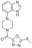 Piperazine, 1-(1H-benzimidazol-4-yl)-4-((5-(methylthio)-1,3,4-oxadiazo l-2-yl)carbonyl)- CAS#: 84806-81-5