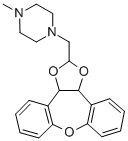 Piperazine, 1-((3a,12b-dihydrodibenzo(b,f)-1,3-dioxolo(4,5-d)oxepin-2- yl)methyl)-4-methyl- CAS#: 84646-82-2