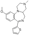Pyrazino(1,2-a)(1,4)benzodiazepine, 1,2,3,4,4a,5-hexahydro-10-methoxy- 3-methyl-7-(2-thienyl)- CAS#: 87566-80-1