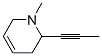 Pyridine, 1,2,3,6-tetrahydro-1-methyl-2-(1-propynyl)- (9CI) CAS#: 81585-26-4