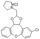 Pyrrolidine, 1-((5-chloro-3a,12b-dihydrodibenzo(b,f)-1,3-dioxolo(4,5-d )oxepin-2-yl)methyl)-, hydrochloride CAS#: 84646-84-4