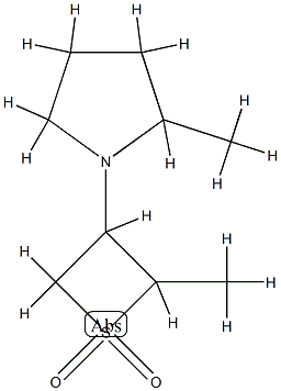 Pyrrolidine, 2-methyl-1-(2-methyl-3-thietanyl)-, S,S-dioxide, stereoisomer (8CI) CAS#: 802330-96-7