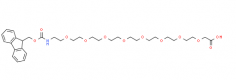Structure of FMoc-NH-8(ethylene glycol)-acetic acid CAS# 868594-52-9