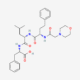 Structure of (S)-2-((S)-4-Methyl-2-((S)-2-(2-morpholinoacetamido)-4-phenylbutanamido)pentanamido)-3-phenylpropanoic acid CAS 868540-16-3