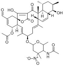 Tetronolide, 10-O-(4-(acetylamino)-2,3,4,6-tetradeoxy-3-C-methyl-3-nit rohexopyranosyl)-, 13-acetate CAS#: 81319-48-4