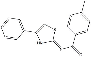 (Z)-4-methyl-N-(4-phenylthiazol-2(3H)-ylidene)benzamide CAS#: 87614-00-4
