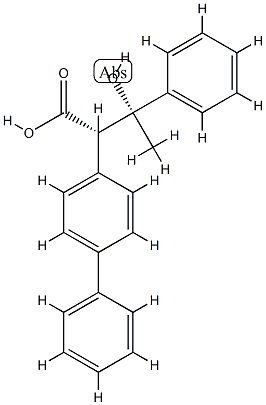 alpha-(1-Hydroxy-1-phenylethyl)-biphenylacetic acid, (R',S')-(+)- CAS#: 85045-62-1
