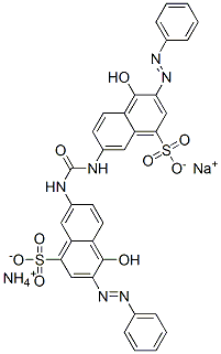 ammonium sodium 7,7'-(carbonyldiimino)bis[4-hydroxy-3-(phenylazo)naphthalene-1-sulphonate] CAS#: 83232-34-2
