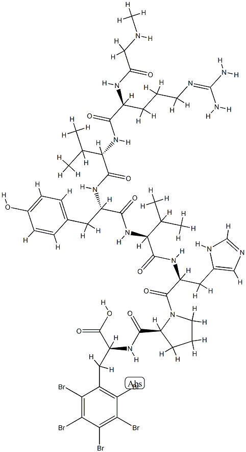 angiotensin-II, Sar-Arg-Val-Tyr-Val-His-Pro-(2',3',4',5',6'-pentabromo)-Phe CAS#: 87023-81-2