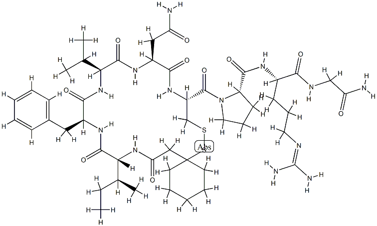 argipressin, (1-mercaptocyclohexaneacetic acid)(1)-Ile(2)-Val(4)- CAS#: 81094-06-6