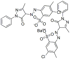 barium bis[5-chloro-2-[(4,5-dihydro-3-methyl-5-oxo-1-phenyl-1H-pyrazol-4-yl)azo]-p-toluenesulphonate] CAS#: 85005-81-8