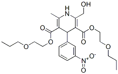 bis(2-propoxyethyl) 2-(hydroxymethyl)-6-methyl-4-(3-nitrophenyl)-1,4-d ihydropyridine-3,5-dicarboxylate CAS#: 85387-12-8