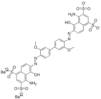 dibarium 6,6'-[(3,3'-dimethoxy[1,1'-biphenyl]-4,4'-diyl)bis(azo)]bis[4-amino-5-hydroxynaphthalene-1,3-disulphonate] CAS#: 85721-17-1