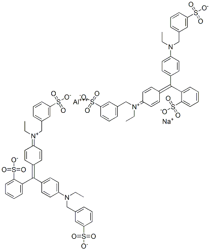 dihydrogen (ethyl)[4-[4-[ethyl(3-sulphonatobenzyl)amino]-2'-sulphonatobenzhydrylidene]cyclohexa-2,5-dien-1-ylidene](3-sulphonatobenzyl)ammonium, aluminium sodium salt CAS#: 84473-85-8