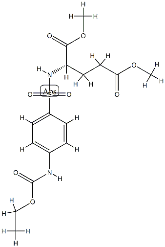 dimethyl (2S)-2-[[4-(ethoxycarbonylamino)phenyl]sulfonylamino]pentaned ioate CAS#: 81865-26-1