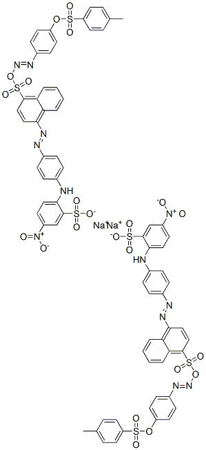 disodium 1-[[4-[[(4-methylphenyl)sulphonyl]oxy]phenyl]azo]-4-[[4-[(4-nitro-2-sulphonatophenyl)amino]phenyl]azo]naphthalenesulphonate CAS#: 82508-83-6