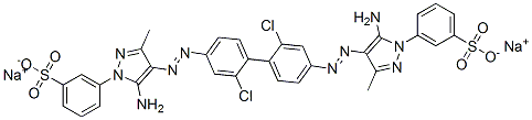disodium 3,3'-[(2,2'-dichloro[1,1'-biphenyl]-4,4'-diyl)bis[azo(5-amino-3-methyl-1H-pyrazole-4,1-diyl)]]bis[benzenesulphonate] CAS#: 83249-37-0