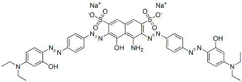 disodium 4-amino-3,6-bis[[4-[[4-(diethylamino)-2-hydroxyphenyl]azo]phenyl]azo]-5-hydroxynaphthalene-2,7-disulphonate CAS#: 84522-01-0