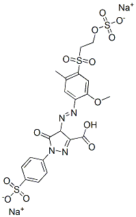 disodium hydrogen 4,5-dihydro-4-[[2-methoxy-5-methyl-4-[[2-(sulphonatooxy)ethyl]sulphonyl]phenyl]azo]-5-oxo-1-(4-sulphonatophenyl)-1H-pyrazole-3-carboxylate CAS#: 85005-98-7