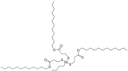 dodecyl 5-butyl-5-[[3-(dodecyloxy)-3-oxopropyl]thio]-9-oxo-10-oxa-4,6-dithia-5-stannadocosanoate CAS#: 83898-52-6