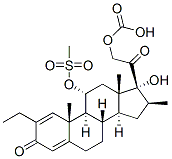 ethyl 17-hydroxy-11alpha-(mesyloxy)-16beta-methylpregna-1,4-diene-3,20-dione 21-carbonate CAS#: 85650-69-7