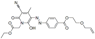ethyl 5-[[4-[[2-(allyloxy)ethoxy]carbonyl]phenyl]azo]-3-cyano-6-hydroxy-4-methyl-2-oxo-2H-pyridine-1-acetate CAS#: 80440-11-5