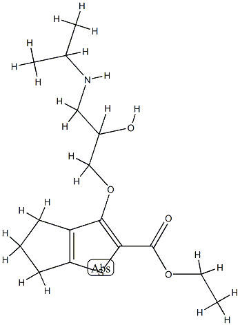 ethyl 6-[2-hydroxy-3-(propan-2-ylamino)propoxy]-8-thiabicyclo[3.3.0]oc ta-6,9-diene-7-carboxylate CAS#: 85462-71-1