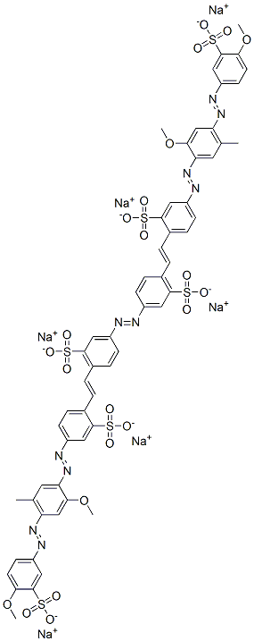 hexasodium 3,3'-azobis[6-[2-[4-[[2-methoxy-4-[(4-methoxy-3-sulphonatophenyl)azo]-5-methylphenyl]azo]-2-sulphonatophenyl]vinyl]benzenesulphonate] CAS#: 85188-14-3