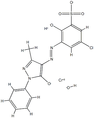 hydrogen [5-chloro-3-[(4,5-dihydro-3-methyl-5-oxo-1-phenyl-1H-pyrazol-4-yl)azo]-2-hydroxybenzenesulphonato(3-)]hydroxychromate(1-) CAS#: 85443-60-3
