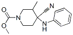 methyl 4-cyano-3-methyl-4-(phenylamino)piperidine-1-carboxylate CAS#: 84145-24-4