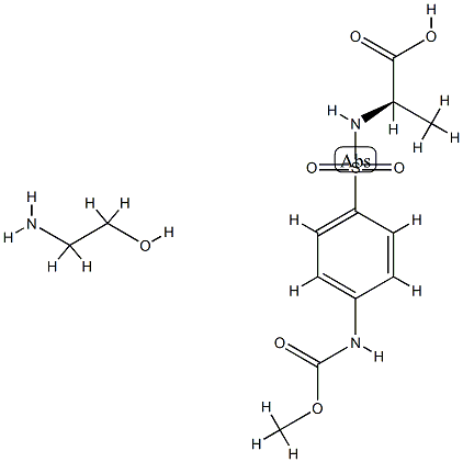 p-((1-Carboxyethyl)sulfamoyl)carbanilic acid 1-methyl ester compd. wit h 2-aminoethanol CAS#: 83192-81-8