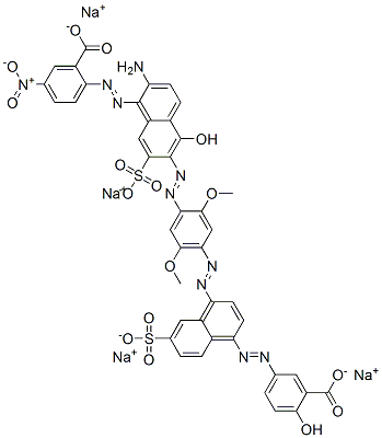 sodium 2-[[2-amino-6-[[4-[[4-[(3-carboxy-4-hydroxyphenyl)azo]-7-sulpho-1-naphthyl]azo]-2,5-dimethoxyphenyl]azo]-5-hydroxy-7-sulpho-1-naphthyl]azo]-5-nitrobenzoate CAS#: 84963-16-6