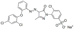 sodium 4-chloro-3-[4-[[2-(2,4-dichlorophenoxy)phenyl]azo]-4,5-dihydro-3-methyl-5-oxo-1H-pyrazol-1-yl]benzenesulphonate CAS#: 84083-28-3