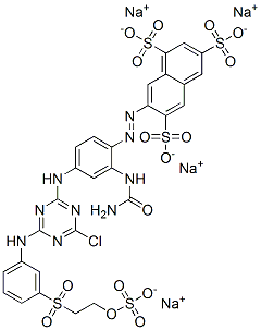 tetrasodium 7-[[2-[(aminocarbonyl)amino]-4-[[4-chloro-6-[[3-[[2-(sulphonatooxy)ethyl]sulphonyl]phenyl]amino]-1,3,5-triazin-2-yl]amino]phenyl]azo]naphthalene-1,3,6-trisulphonate CAS#: 80157-00-2