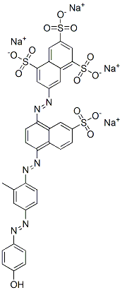 tetrasodium 7-[[4-[[4-[(4-hydroxyphenyl)azo]-2-methylphenyl]azo]-7-sulphonato-1-naphthyl]azo]naphthalene-1,3,5-trisulphonate CAS#: 83733-25-9