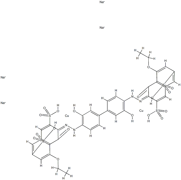 tetrasodium [mu-[[3,3'-[(3,3'-dihydroxy[1,1'-biphenyl]-4,4'-diyl)bis(azo)]bis[5-ethoxy-4-hydroxynaphthalene-2,7-disulphonato]](8-)]]dicuprate(4-) CAS#: 83232-53-5
