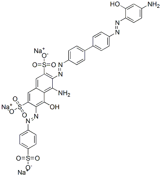 trisodium 4-amino-3-[[4'-[(4-amino-2-hydroxyphenyl)azo][1,1'-biphenyl]-4-yl]azo]-5-hydroxy-6-[(4-sulphonatophenyl)azo]naphthalene-2,7-disulphonate CAS#: 83968-66-5