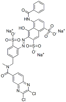 trisodium 4-(benzoylamino)-6-[[5-[[[(2,3-dichloroquinoxalin-6-yl)carbonyl]methylamino]methyl]-2-sulphonatophenyl]azo]-5-hydroxynaphthalene-1,7-disulphonate CAS#: 83399-99-9